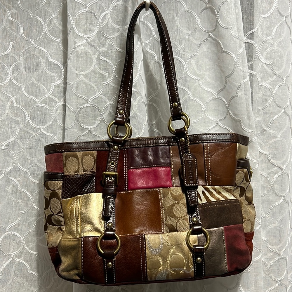 Multi color Coach handbags